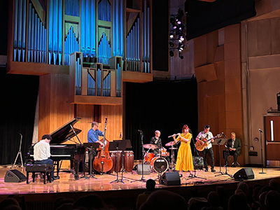 Patricia Julien on stage at the University of Vermont