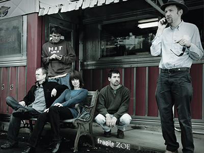 Patricia Julien with Fragile Zoe outside a diner