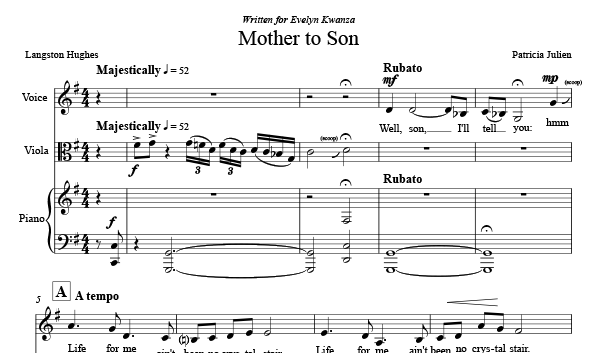 Mother to Son sheet music