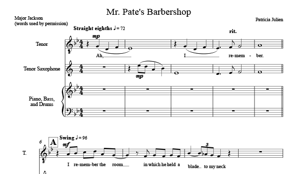 Mr Pates Barbershop music