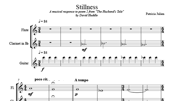 Stillness sheet music